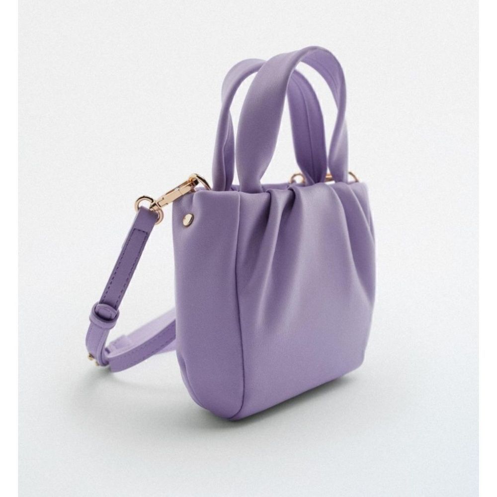 Zara Soft Mini Lavender Crossbody Bag - Picture 5 of 7